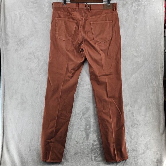 PETER MILLAR Crown Crafted 32x33 Spice Orange 5-Pocket Men's Chino Pants - Picture 4 of 6